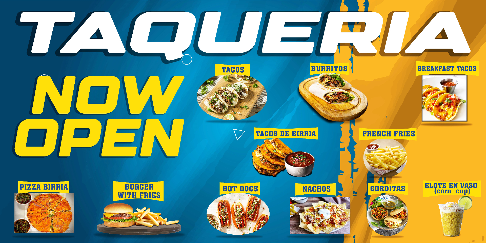 Mi Pueblito NOW OPEN banner