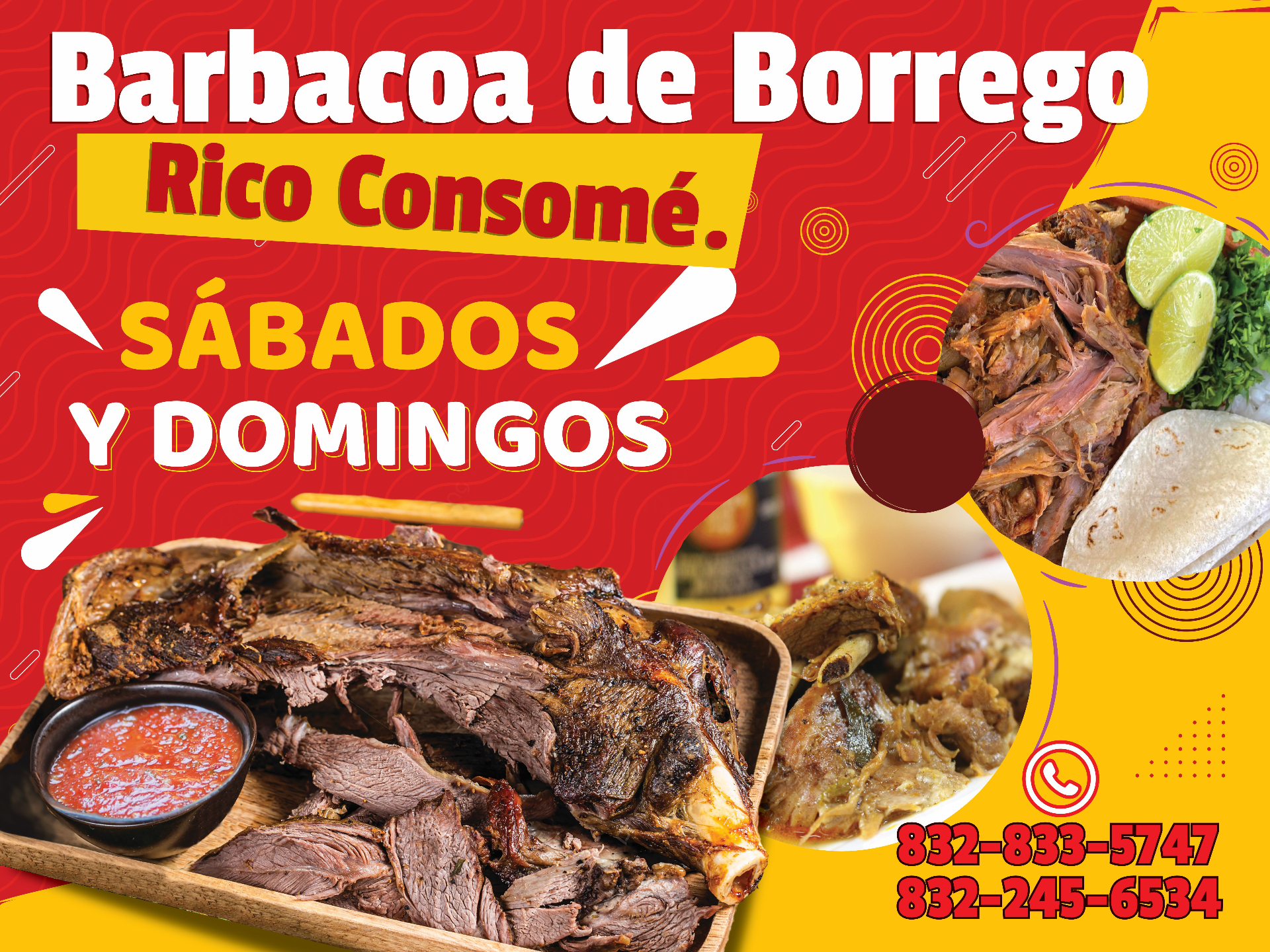 Trompo carne y barbacoa borrego banner